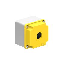 Pulsantiera met. grigio/gialla 1 foro product photo