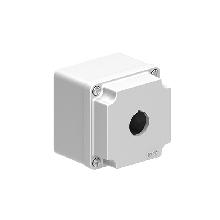 Pulsantiera metallica grigia ad 1 foro product photo