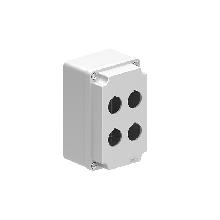 Pulsantiera metallica grigia 2x2 fori product photo