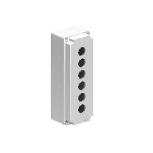 Pulsantiera metallica grigia a 6 fori product photo