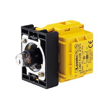 Elemento portalampada con base di fissaggio ø22mm serie 8lm, lampeggiante, 24-48vac product photo Photo 01 3XL