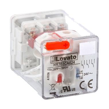 Rele' indust undecal 3sc 10a 24vac+led product photo Photo 01 3XL