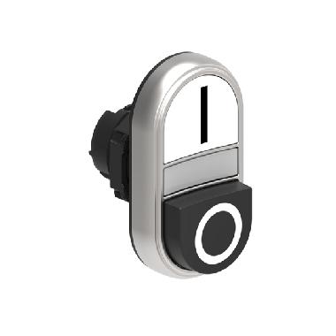Pulsante doppio bianco/nero simboli i-o product photo Photo 01 3XL