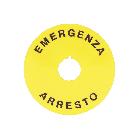 Disco plast. 90mm arresto emergenza product photo