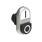 Pulsante doppio bianco/nero simboli i-o product photo