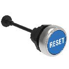 Pulsante riarmo rasato reset blu product photo
