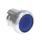 Pulsante luminoso met. rasato blu product photo