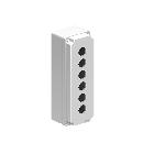 Pulsantiera metallica grigia a 6 fori product photo