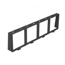 Telaio di installazione per 4 x 1 Modulo 45 Policarbonato/acrilnitrile butadiene stirolo nero grafite RAL 9011 product photo