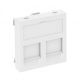 Supporto presa dati 2x Tipo C 45x45mm Policarbonato bianco RAL 9010 product photo Photo 01 2XS