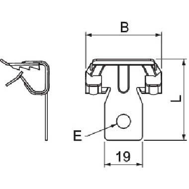 Clip flangia con foro di fissaggio 2-4mm Acciaio Lamella di zinco product photo Photo 02 3XL