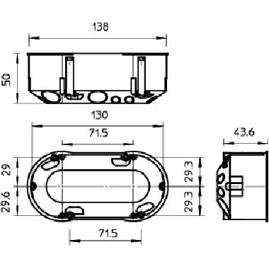 Doppio connettore cartongesso 138x68x50 Polipropilene arancio product photo Photo 02 3XL