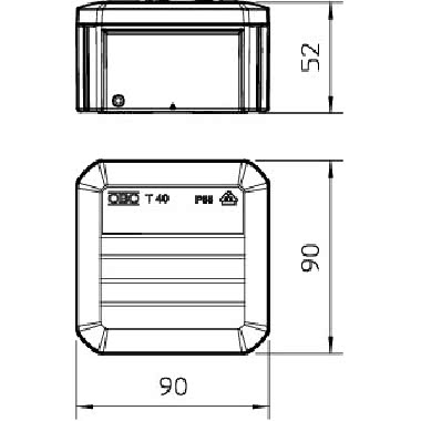 Scatola di derivazione senza passacavi 90x90x52 Polipropilene grigio chiaro RAL 7035 product photo Photo 02 3XL