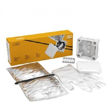 Scatola di derivazione morsettiera, resinata 114x114x57 Polipropilene grigio chiaro RAL 7035 product photo Photo 01 3XL