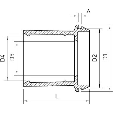 Tenuta a innesto per tubi Ø32/25-32 Elastomero termoplastico grigio chiaro RAL 7035 product photo Photo 02 3XL