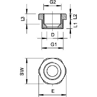 Riduzione M20-M16 Poliammide grigio chiaro RAL 7035 product photo Photo 02 3XL