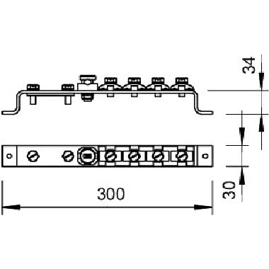 Piastra equipotenziale 300mm Ottone product photo Photo 02 3XL