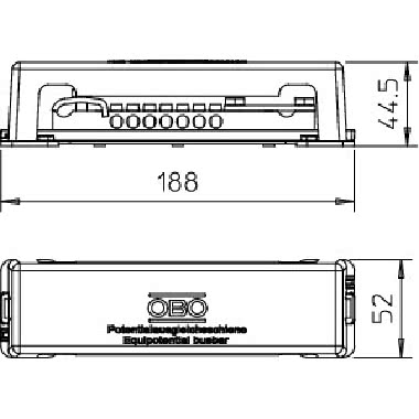 Piastra equipotenziale 188mm in ottone product photo Photo 02 3XL