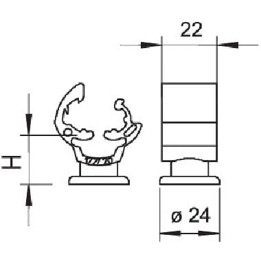 Morsetto di fissaggio 55mm Poliammide grigio product photo Photo 02 3XL