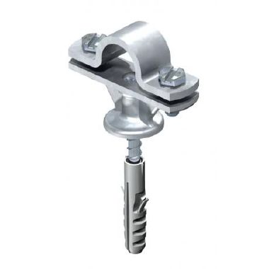 Supporto asta con vite per legno+ancoraggio 16mm Zinco pressofuso zincato product photo Photo 01 3XL