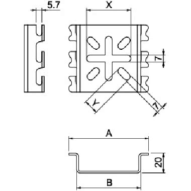 Piastra di montaggio piccola, per pass. grigliata 81x68 Acciaio zincato a caldo per immersione product photo Photo 02 3XL
