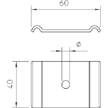 Morsetto di fissaggio per vite M6 60x40 Acciaio zincato in continuo product photo Photo 02 3XL