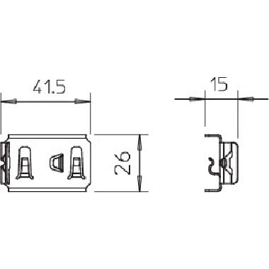 Clip fissaggio pass. grigliata per fissaggio separatore Acciaio, INOX A2 1.4310 non trattato, ulteriore trattamento product photo Photo 02 3XL