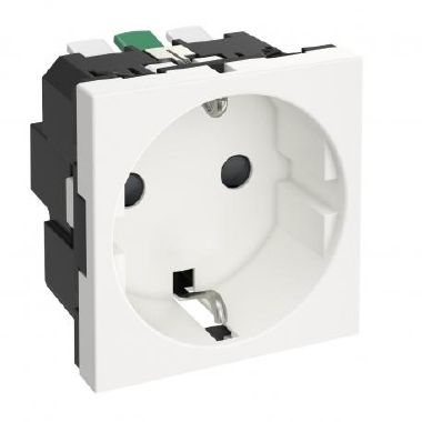 Presa 0°, singola contatto protettivo, cavo flex 45x45x43 Policarbonato bianco RAL 9010 product photo Photo 01 3XL