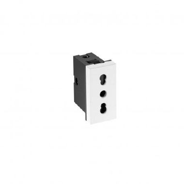 Presa 0°, singola Italia, P17 / 11 250V, 10/16A Policarbonato bianco RAL 9010 product photo Photo 01 3XL