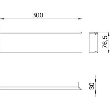 Coperchio per angolo esterno 12x76,5x300 Alluminio anodizzato product photo Photo 02 3XL