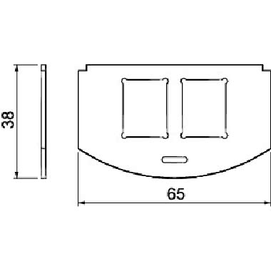Piastra montaggio GES R2 per 2x prese dati tipo C Acciaio, INOX A2 1.4301 product photo Photo 02 3XL