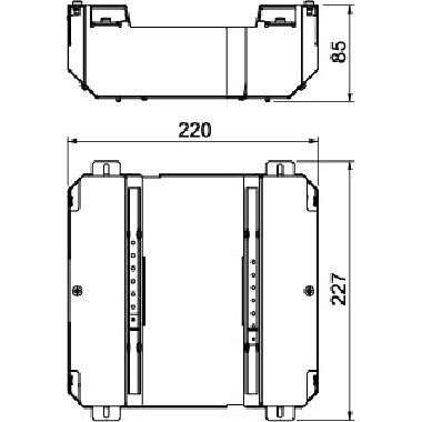 Scatola di montaggio per moduli standard italiano 205x220x82 Acciaio zincato in continuo nero RAL 9005 product photo Photo 02 3XL