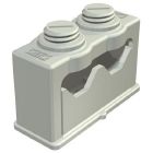 Morsetto ISO clip per 2 conduttori 16-24mm Polistirolo grigio chiaro RAL 7035 product photo