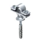 Supporto asta con vite per legno+ancoraggio 16mm Zinco pressofuso zincato product photo