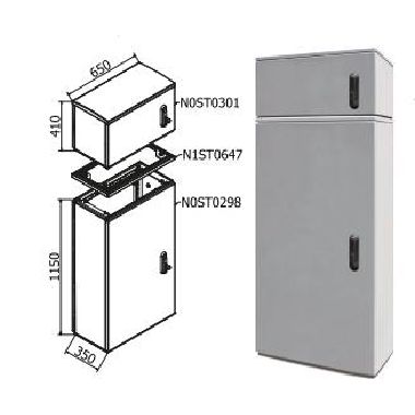 ARMADIO 650X1100X350 + SOPRALZO product photo Photo 01 3XL
