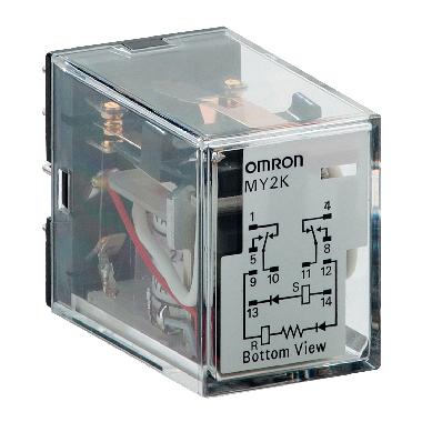 Relè MYK a ritenuta, 24 Vca, DPDT, 3A product photo Photo 01 3XL