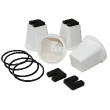 SPB 100 Set 4 supporti a bicchiere completo di o-ring, viti, rondelle e piastrine antivibranti, portata MAX 500 Kg ognuno product photo