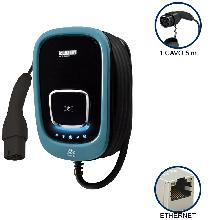 VIARIS UNI CT274ETH MONOFASE 7.4 kW 32A, 1 CAVO e CONNETTORE TIPO 2 lunghezza 5m, WiFi + Ethernet, lettore carte RFID product photo