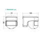 ISIMAT+ Rivelatore di movimento da parete, rilevamento: angolo 200°, frontali 12m e laterali 8m, 230V product photo Photo 02 2XS