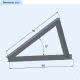 STP-2832 Triangolo PICCOLO(PREMONTATO) in ALLUMINIO con INSERTI per inclinazione moduli, regolazioni: 28°-30°-32, disposizione moduli:ORIZZONTALE product photo Photo 02 2XS