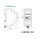 TRM C 15/24 Trasformatori modulari per campanelli, potenza 15 VA, 2 moduli DIN, tensione primario 230V, tensione secondario 12/24 VAC product photo Photo 02 2XS