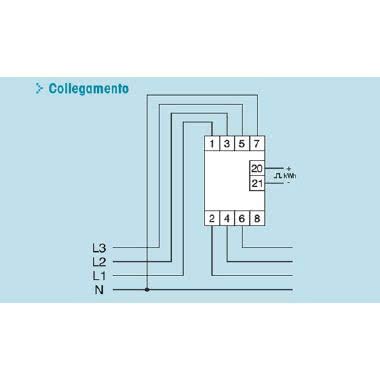 CONTAX D-8043 SO MID Contatore trifase energia attiva, 4.5 Moduli, 80A, inserzione diretta, display digitale, lampeggio LED 1.25Wh/imp product photo Photo 09 3XL
