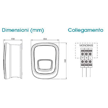 VIARIS UNI CT274 MONOFASE 7.4 kW 32A, 1 CAVO e CONNETTORE TIPO 2 lunghezza 5m, lettore carte RFID product photo Photo 02 3XL