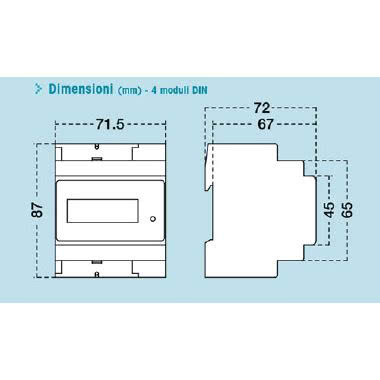 CONTAX D-0643 BUS Contatore trifase energia (Bidirezionale) attiva e reattiva, 4 Moduli, Comunicazione MODBUS, 6A, inserzione con TA, display digitale product photo Photo 02 3XL