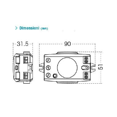 ECOMAT MINI Rivelatore di movimento da incasso, rilevamento: angolo 360°, diametro 10m ad altezza 2.5m, 230V product photo Photo 02 3XL