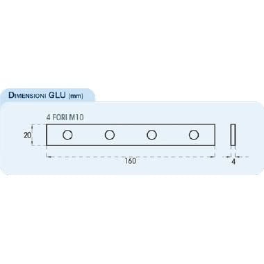 GLU Giunto lineare INTERNO in ACCIAIO per profili famiglia: EASY+, EASY TECH, HEAVY MAX, viteria in dotazione, lunghezza 160mm product photo Photo 02 3XL