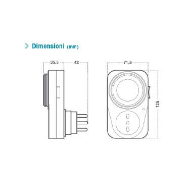 ISI D Interruttore orario a spina, giornaliero, spina 16A, presa Bipasso, 230V product photo Photo 02 3XL