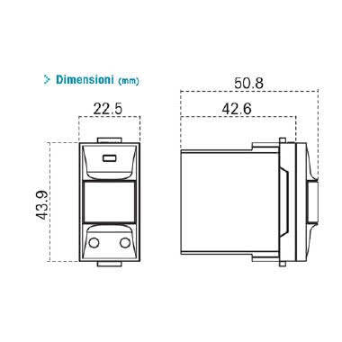 MINISELF LED Lampada di emergenza da incasso con frontalini BIANCO, ANTRACITE e ALLUMINIO intercambiabili, 1 modulo DIN, 230V product photo Photo 02 3XL