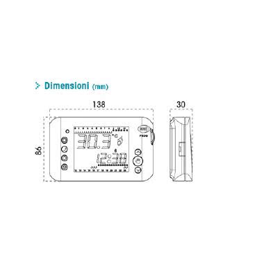 MIRUS BIANCO Cronotermostato digitale a batteria, da parete, programmazione giornaliera/settimanale product photo Photo 02 3XL