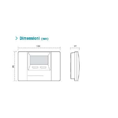 NEO ML + BIANCO Termostati digitali da parete, funzionamento riscaldamento/condizionamento, due livelli impostabili, Alim. 2 batterie 1.5V product photo Photo 02 3XL